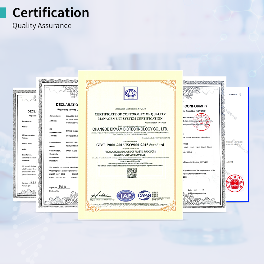 cryovials certifications