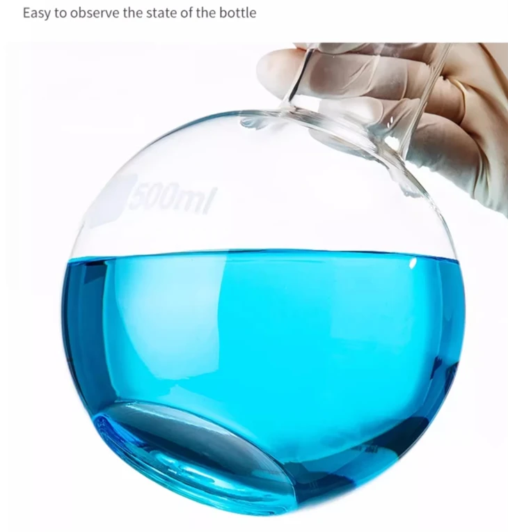 Flat Bottom Flask - Labware Round Bottom Flask Laboratory Flask Laboratory Glassware Borosilicate