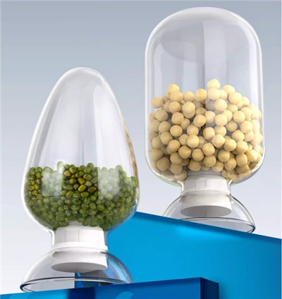 Bouteille de graines en verre