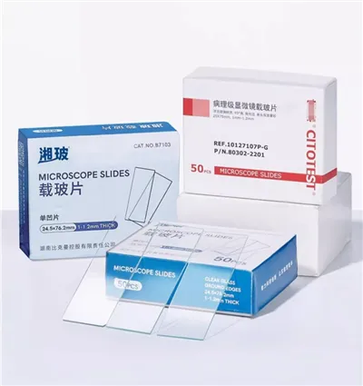 Lames de verre de microscope médical de laboratoire avec prix bon marché directement en usine